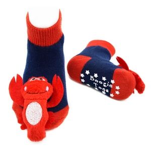 Lobster Boogie Toes Rattle Socks NWT 0-12 mo